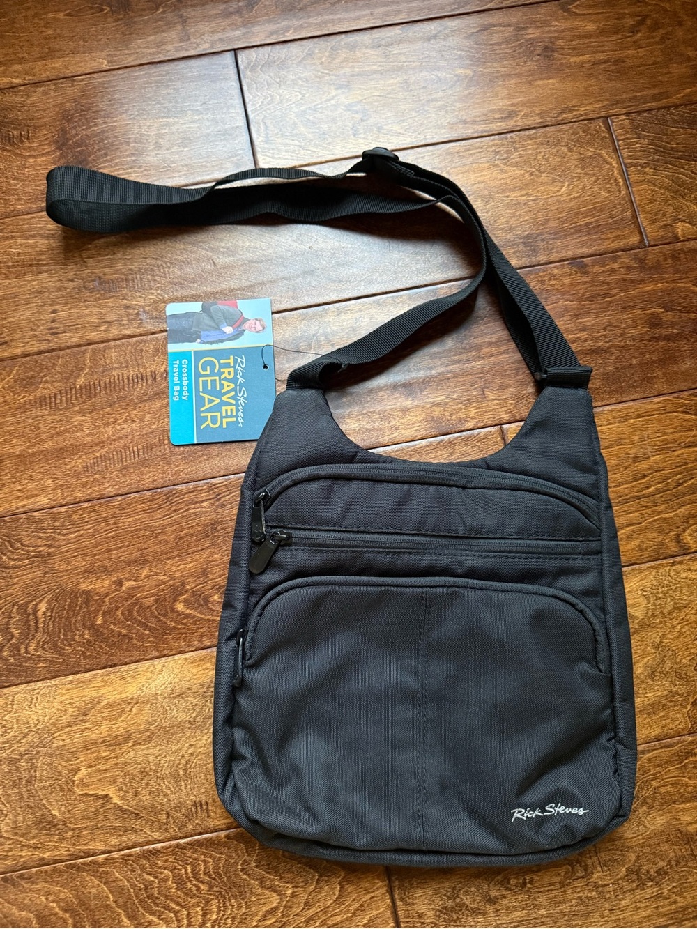 Rick Steves Black Crossbody Messenger Bag
